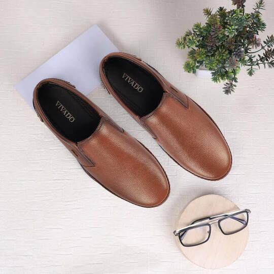 Vivado Men Tan Formal Moccasin