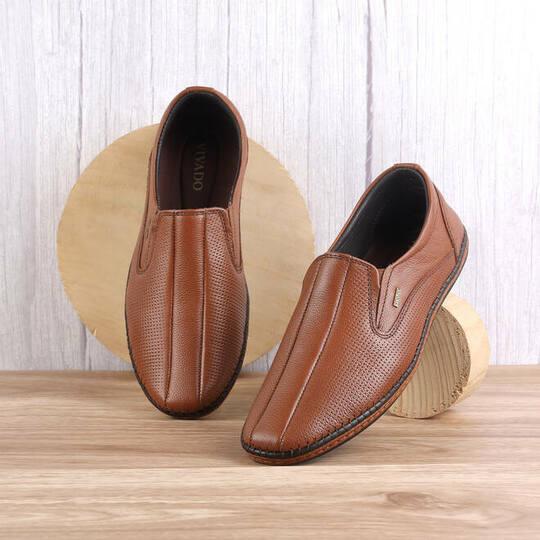 Vivado Men Tan Formal Moccasin