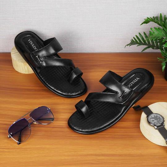 Vivado Men Black Casual Sandals