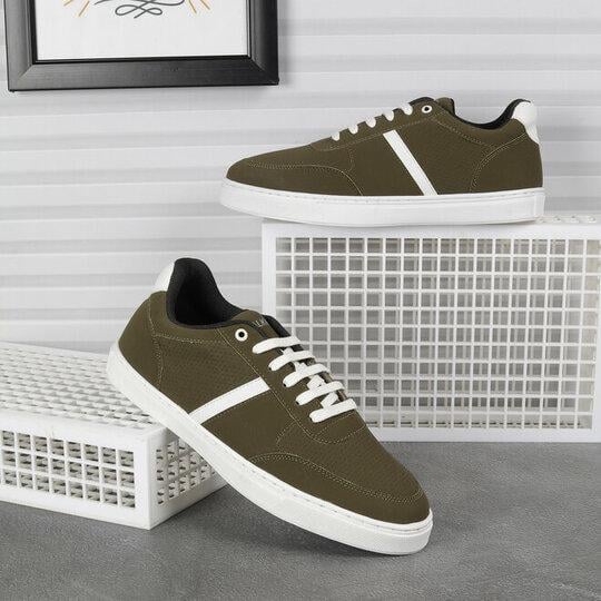 Walkway Men Olive Casual Sneakers