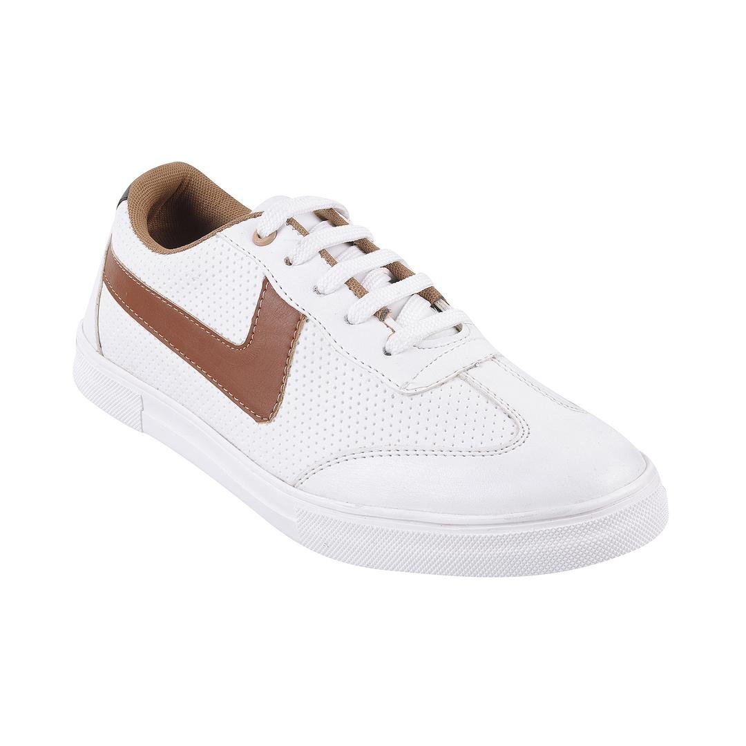 Buy Men White Casual Sneakers Online | SKU: 71-8775-16-40-Metro Shoes