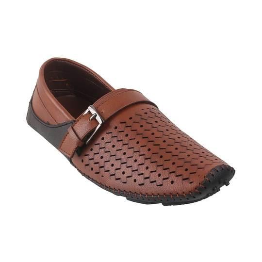 Walkway Men Tan Casual Slip Ons