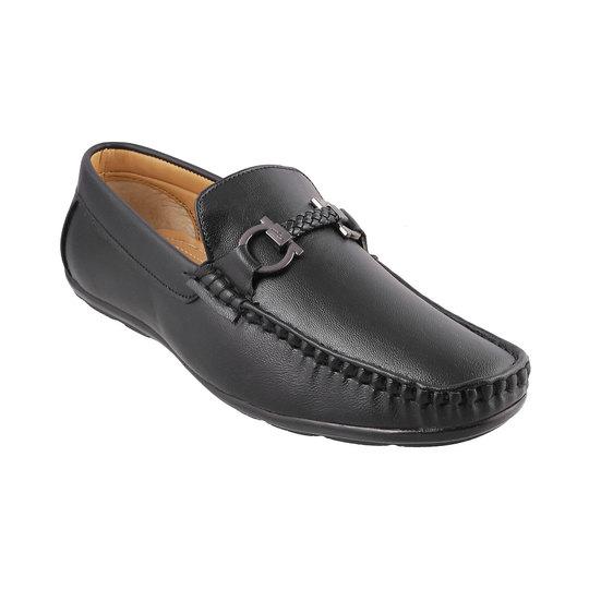 Walkway Black Casual Loafers