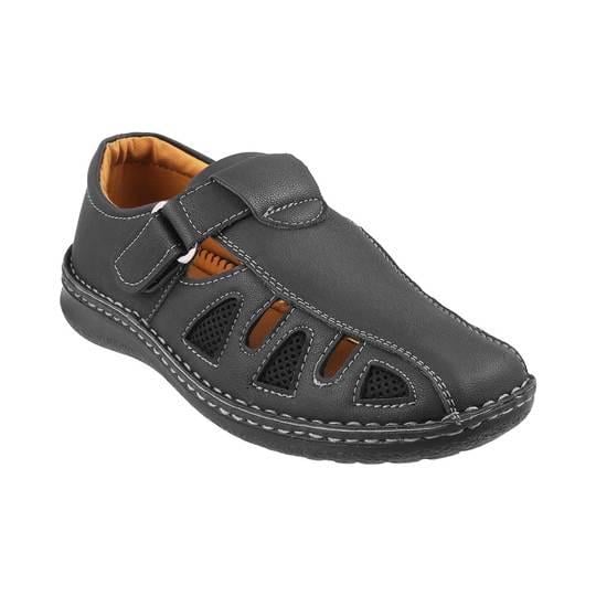 Buy online Men Black Slip On Casual Sandal from Sandals and Floaters for Men  by Shoe Kingdom for ₹839 at 58% off | 2024 Limeroad.com