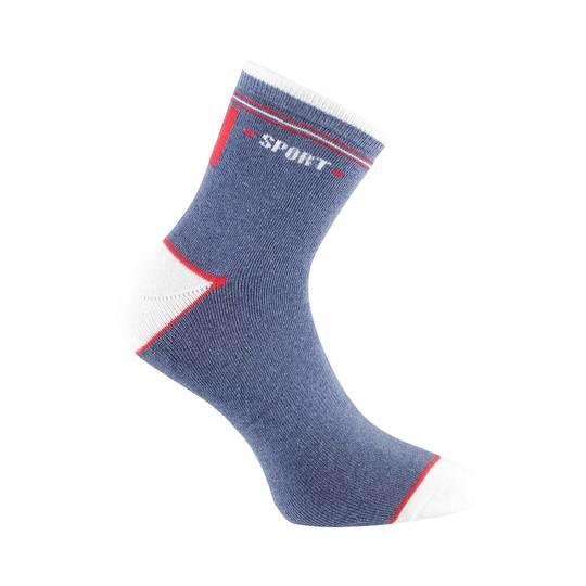 Walkway Light-Blue Mens Socks Half Length