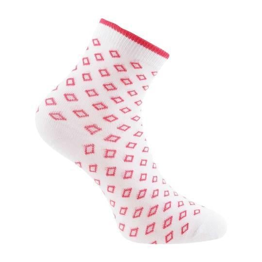 Walkway White Womens Socks Half Length