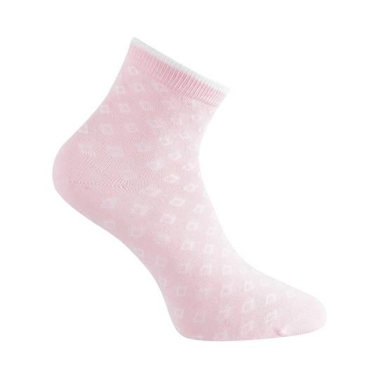 Walkway Pink Womens Socks Half Length