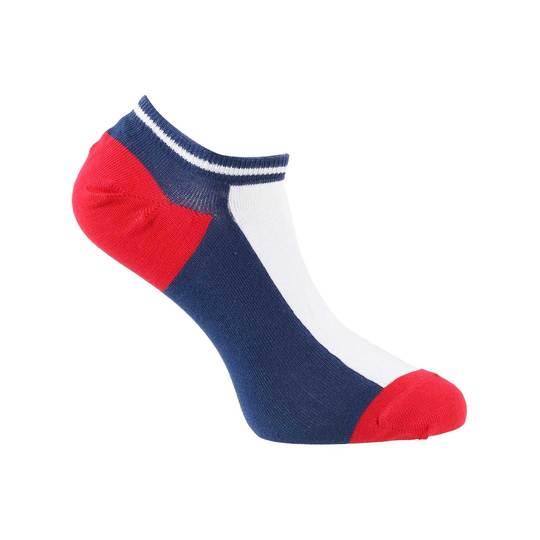 Walkway White-Blue Mens Socks Ankle Length