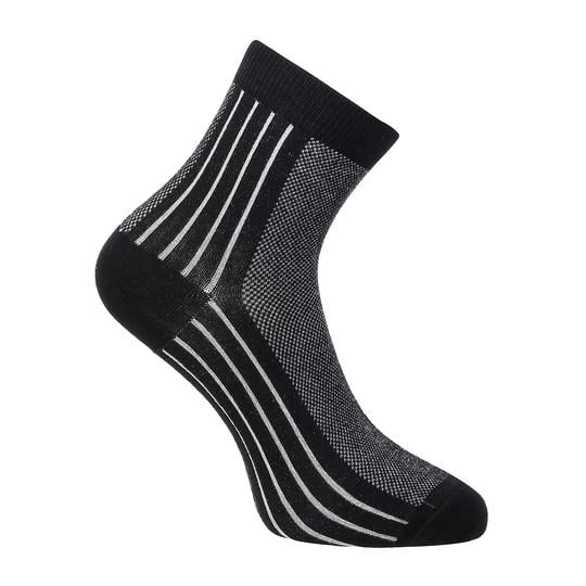 Walkway Black Mens Socks Half Length