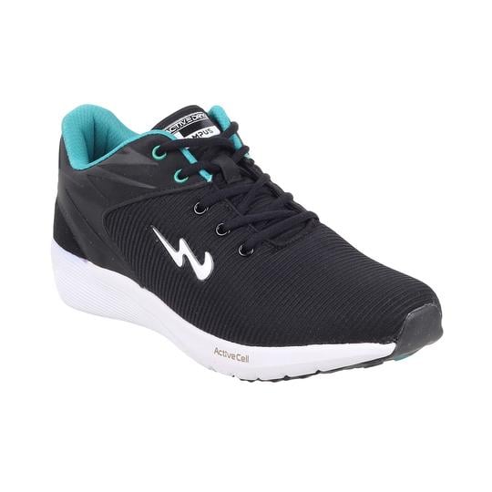 Campus Black-Blue Sports Running Shoes