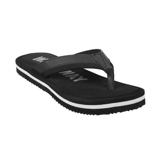 Walkway Black Casual Slippers