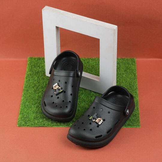 Walkway Girls Black Casual Clogs