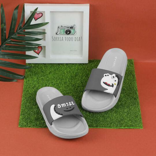 Walkway Girls Grey Casual Slides