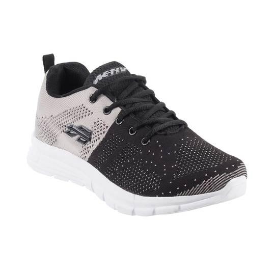 Activ Black-Grey Sports Sneakers