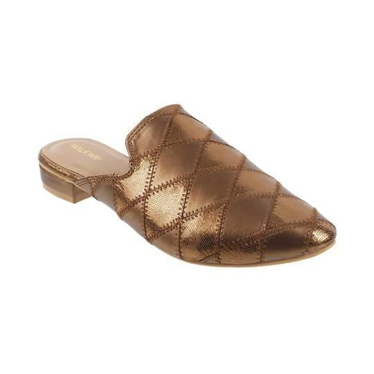 Walkway Women Bronze Ethnic Slides