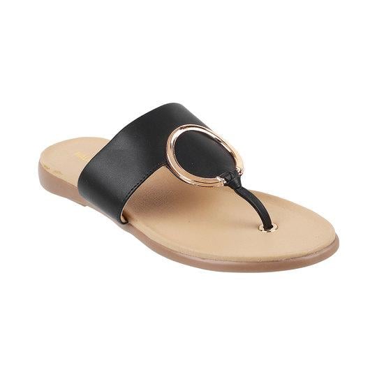 Walkway Women Black Casual Slippers