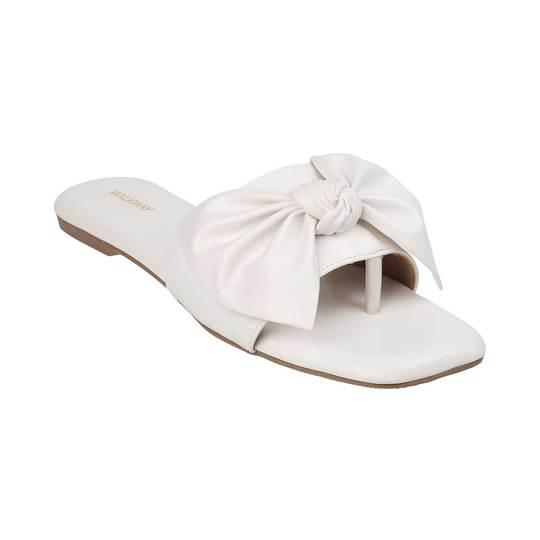 Women White Casual Slippers