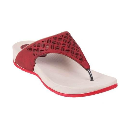 Walkway Red Casual Slippers