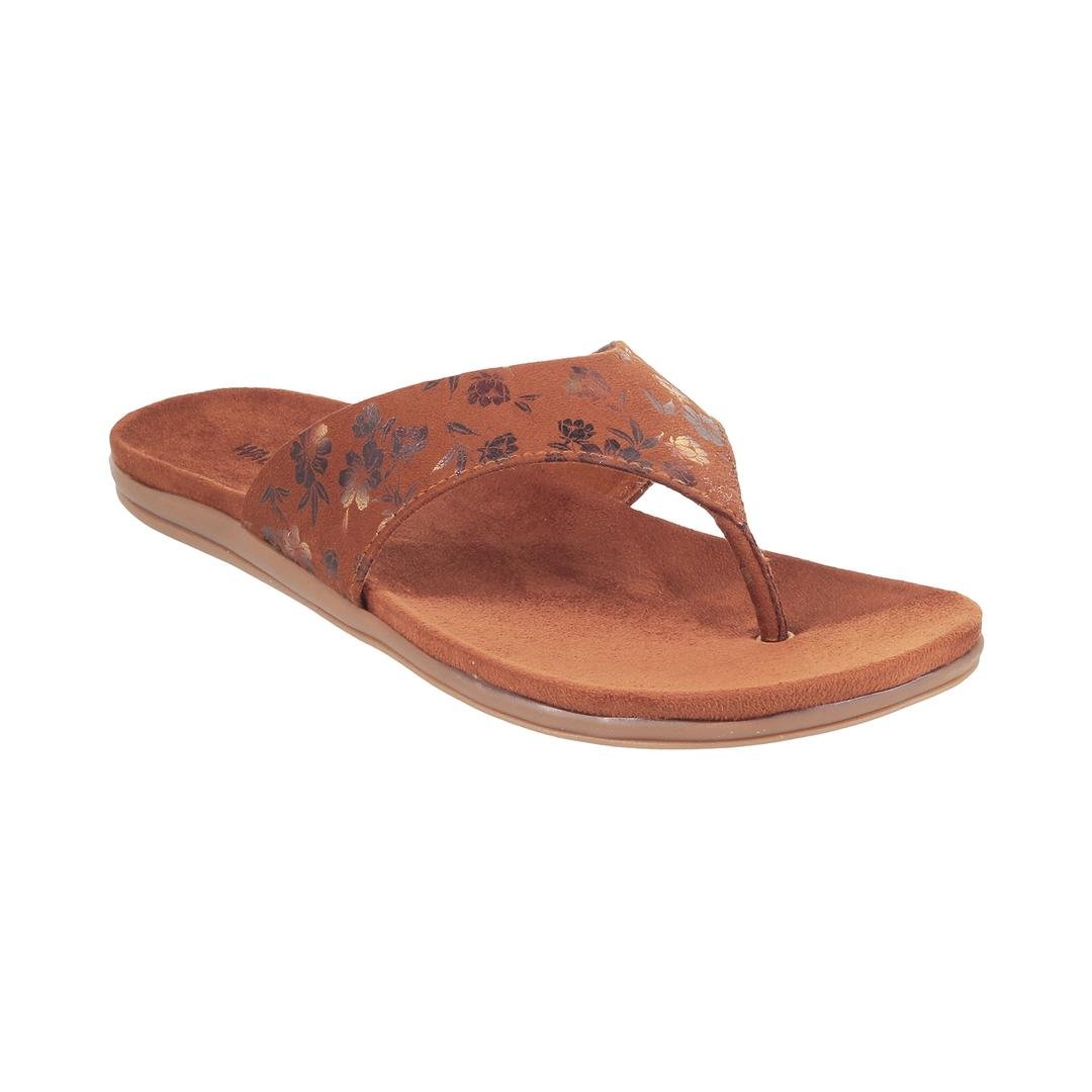 Ladies tan online slippers