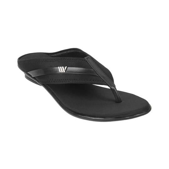 Walkway Women Black Casual Slippers