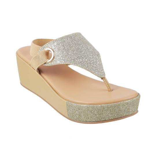 Walkway Gold Casual Sandals