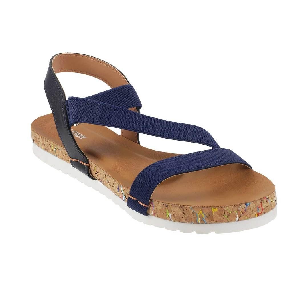 navy casual sandals