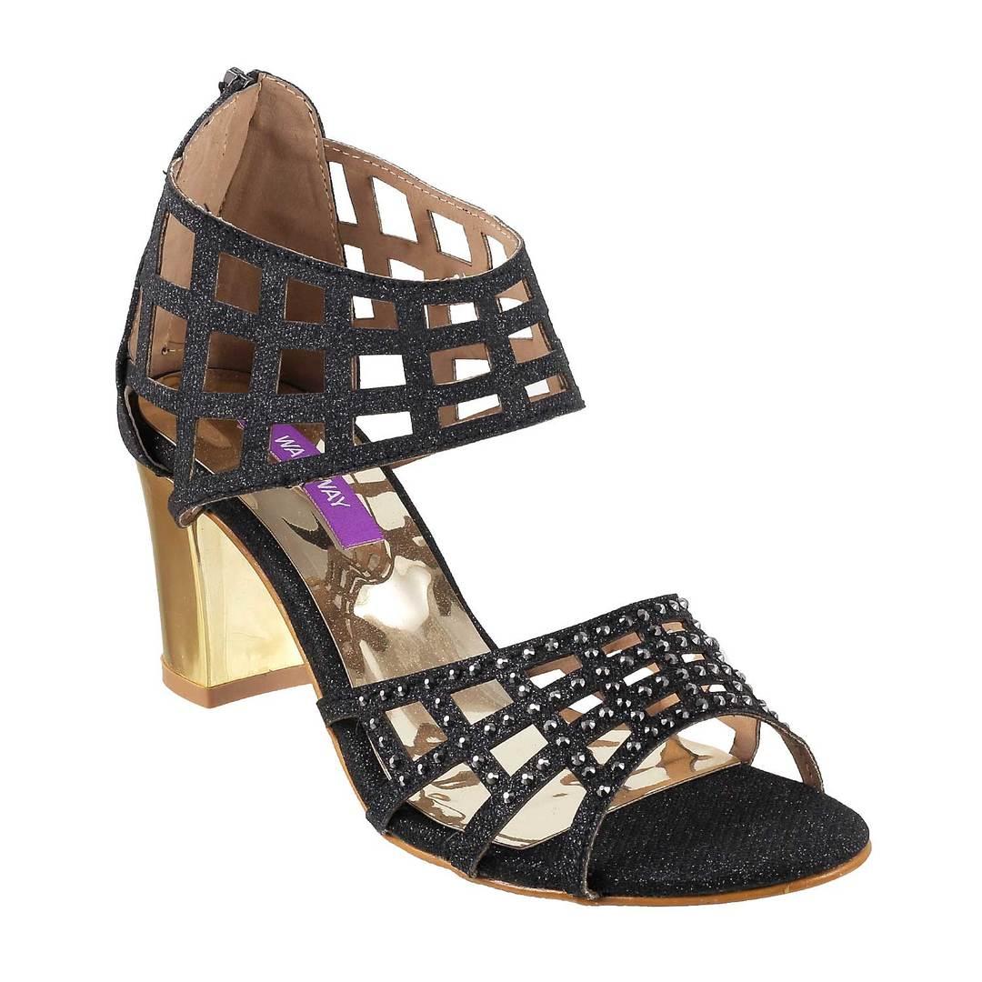 Buy Women Black Party Sandals Online