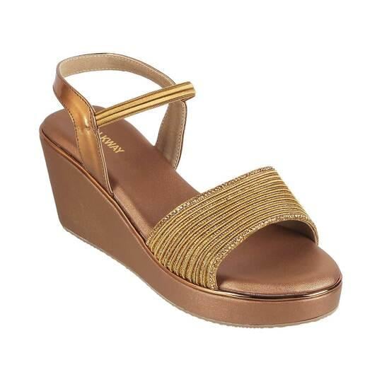 Walkway Women Antic-gold Party Sandals