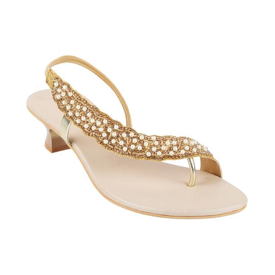 Walkway Gold Party Sandals