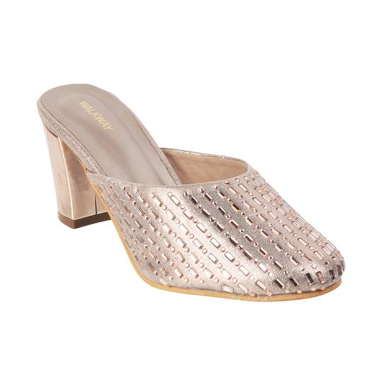 Women Gold Party Slip Ons