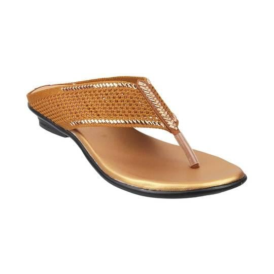 Walkway Women Antique-Gold Casual Slippers
