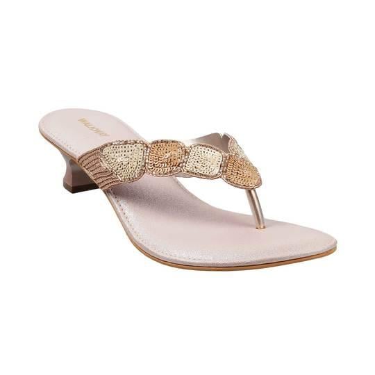 Walkway Rose-Gold Ethnic Slippers