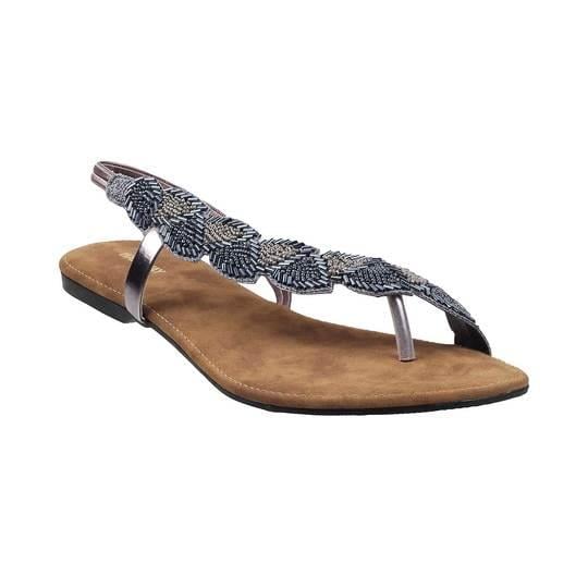 Walkway Women Gun-Metal Casual Sandals