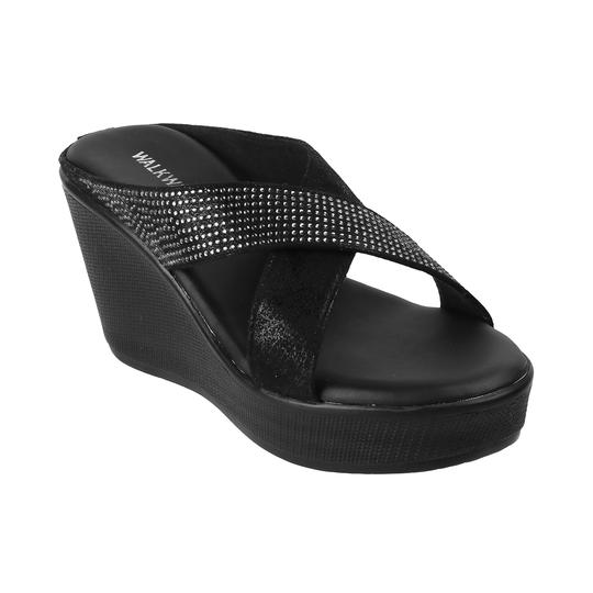 Black wedge 2024 slip ons