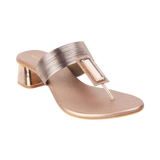 Women Gold Party Slip Ons