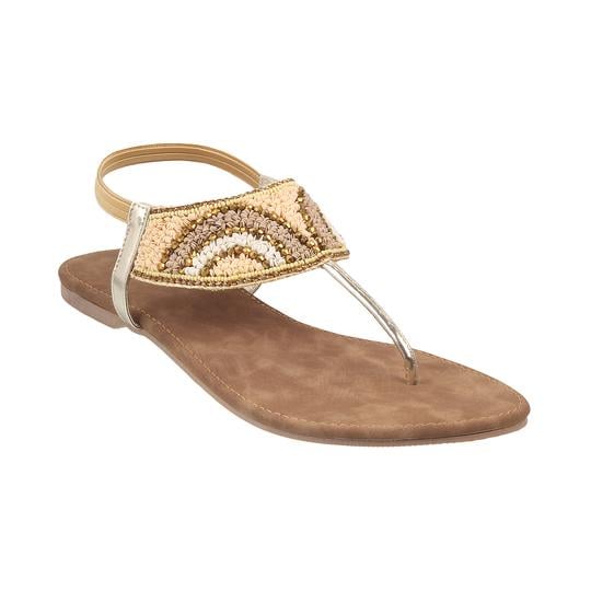 Gold on sale casual sandals