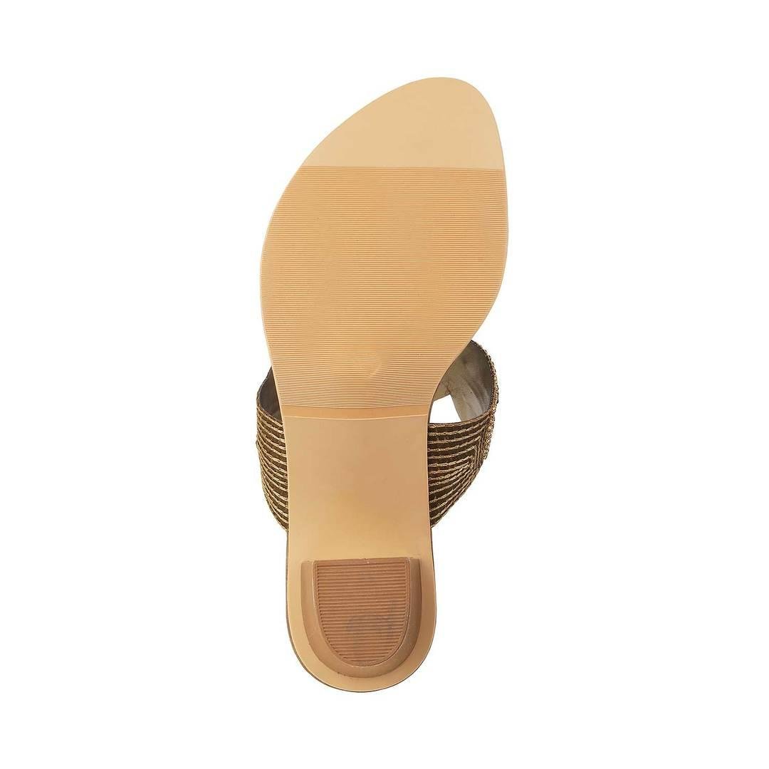 Buy Women Antique-Gold Ethnic Sandals Online