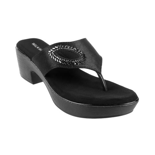 Walkway Women Black Party Sandals