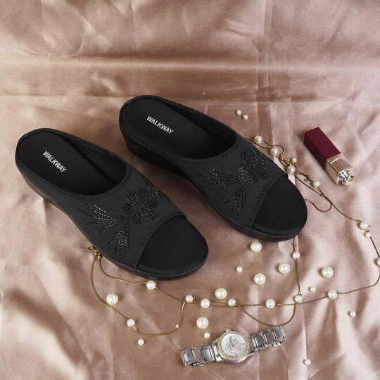 Walkway Women Black Casual Mules