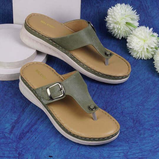 Walkway Women Green Casual Sandals