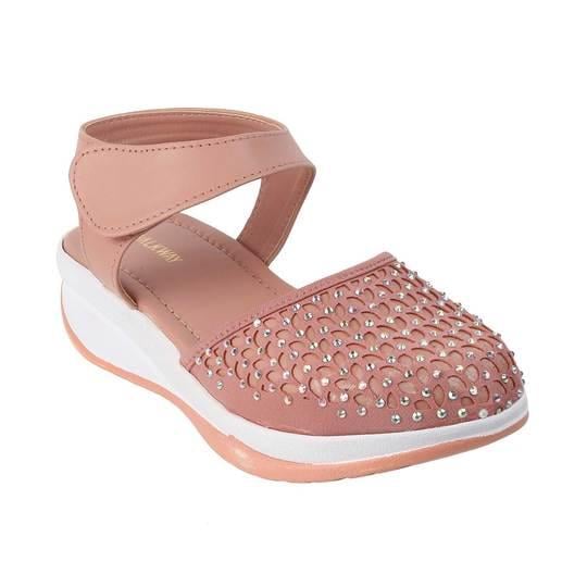 Walkway Girls Peach Casual Sandals