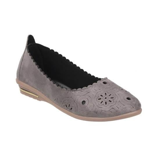 Walkway Girls Grey Casual Ballerinas