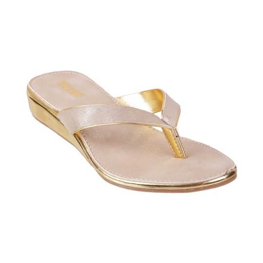Walkway Gold Casual Slippers