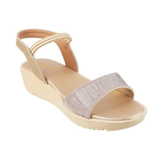 Walkway Girls Rose-Gold Casual Sandals