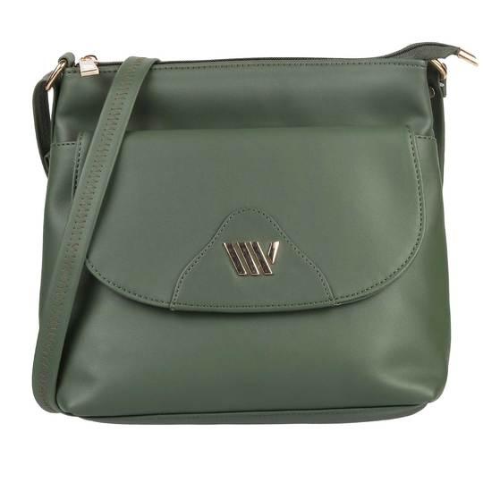 Walkway Green Womens Bags Zip Top Sling